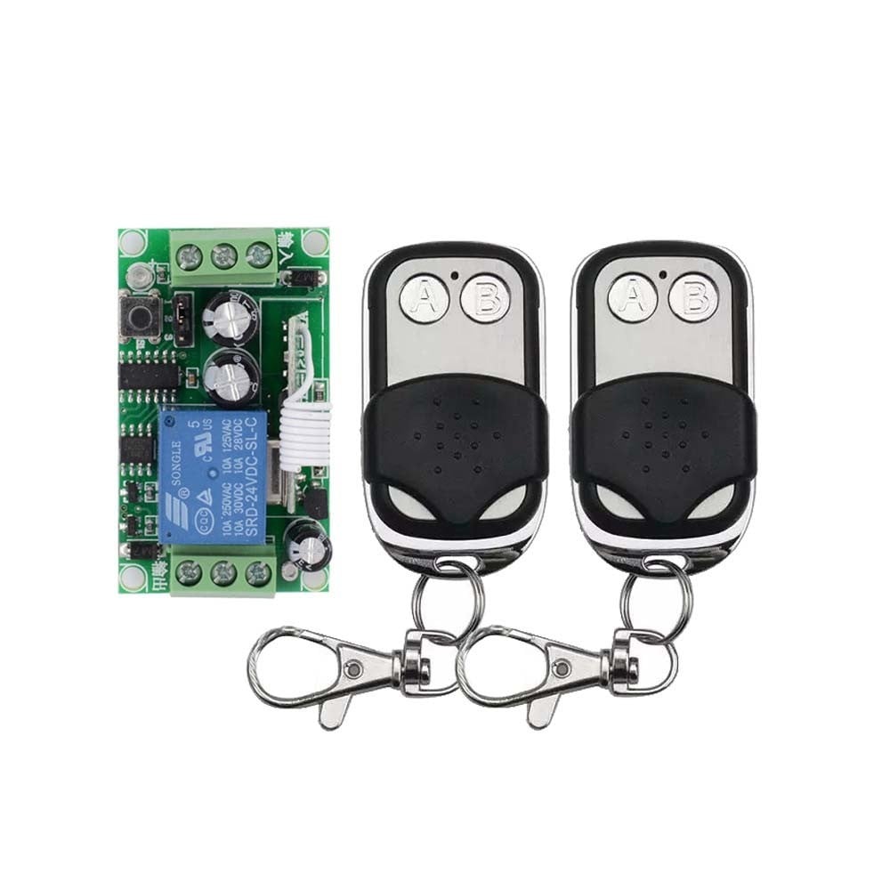 KIT RICEVITORE RELè+ 2 TELECOMANDI UNIVERSALE RADIOCOMANDO 433mhz CANCELLI LUCI