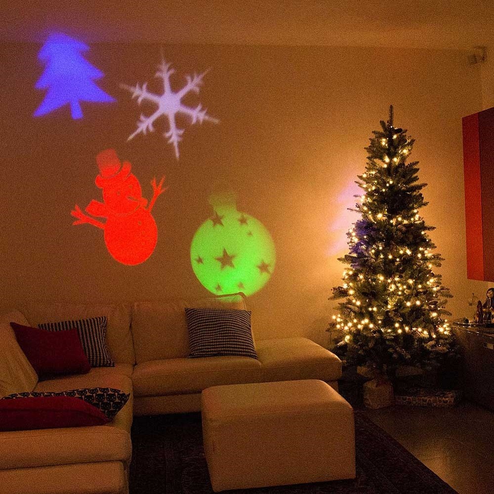 Proiettore Luci Di Natale Da Esterno.Proiettore Laser Led Rgb Natale Per Esterno Giochi Luce Disegni Natali