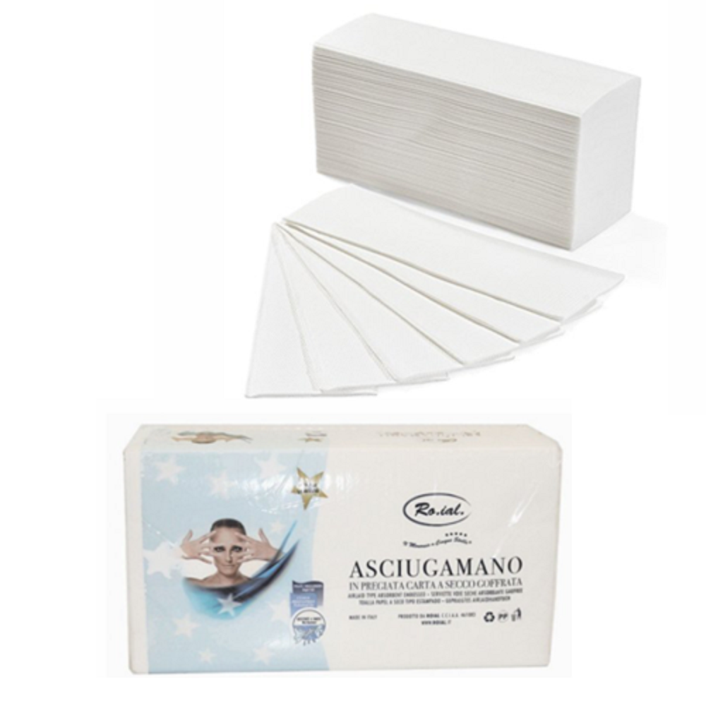 600 asciugamani monouso assorbenti cm.40X70 telo usa e getta in carta a  secco goffrata per parrucchiere, estetista o traversa letto uso sanitario.