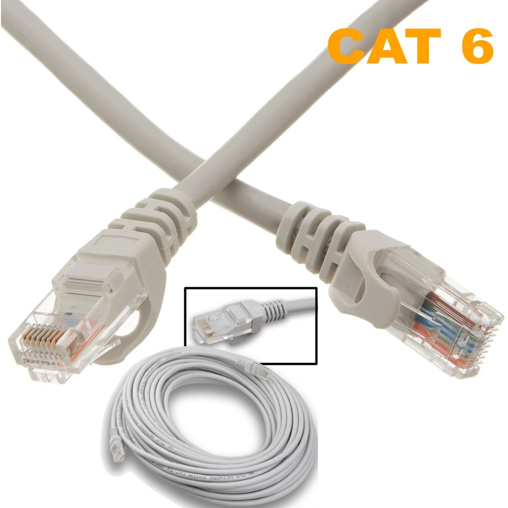 CAT CAVO ETHERNET DI RETE 10 METRI 10 MT LAN PLUG RJ45 UTP CAT6 PROLUNGA LAN ROUTER 