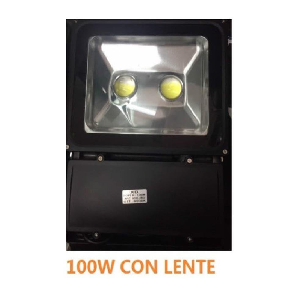 FARO FARETTO LED COB GIOVE IP66 LENTE 100 W WATT SPOT LAMPADA LUCE FREDDO FREDDA