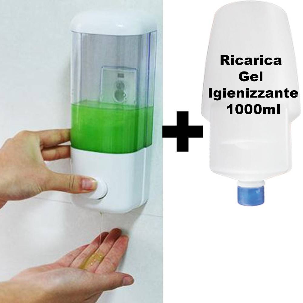 Dispenser Automatico con Colonnina Distributore Gel Sapone Disinfettante 1000 ML