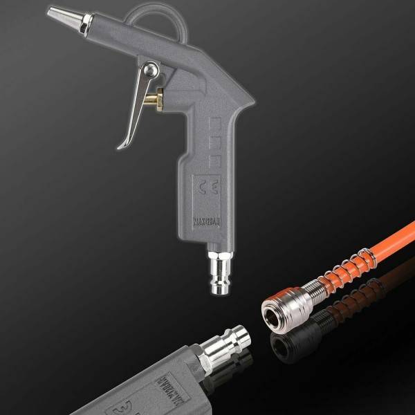 Trade Shop - Pistola Per Compressore Soffiaggio Aria Completo Di Accessori  Becchi