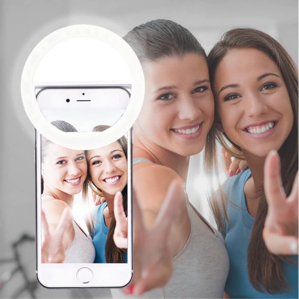 ANELLO RING LIGHT 36 LED PER SELFIE TIKTOK RICARICABILE USB ILLUMINAZIONE CELL