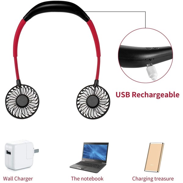 Mini ventilatore portatile con luce a led, piccolo ventilatore personale  portatile ricaricabile USB regolabile