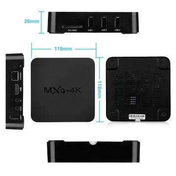 Smart TV BOX XBMC/Kodi H.265 Android Quad Core WiFi 8GB Mini PC MXQ 4K*2K 1080P