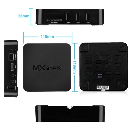 Smart TV BOX XBMC/Kodi H.265 Android Quad Core WiFi 8GB Mini PC MXQ 4K*2K 1080P