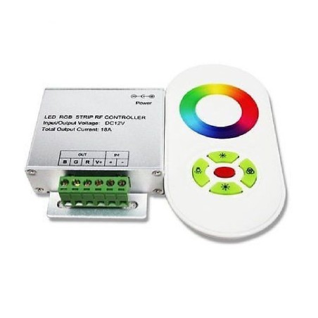 Controller Dimmer RGB telecomando touch RF 12-24V 18A per striscia LED 5050 RGB 