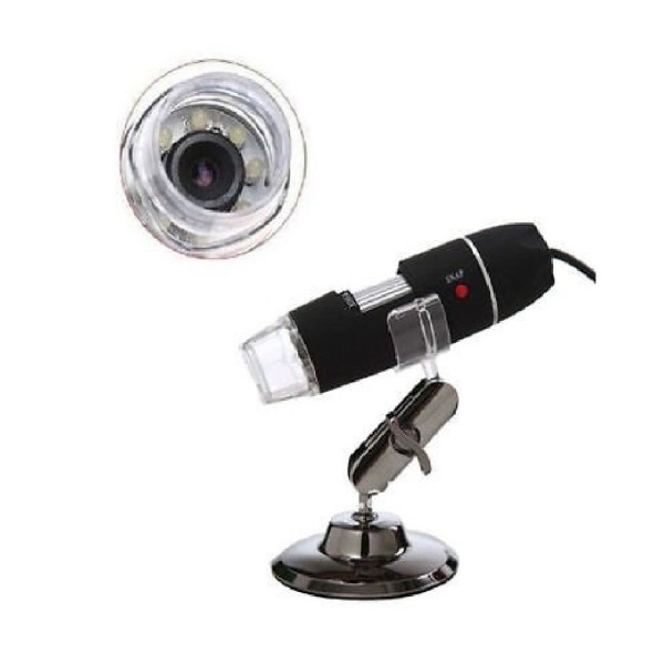 Trade Shop - Microscopio Digitale Usb 2.0 Mpx 500x 8 Led Pc Notebook Foto Video