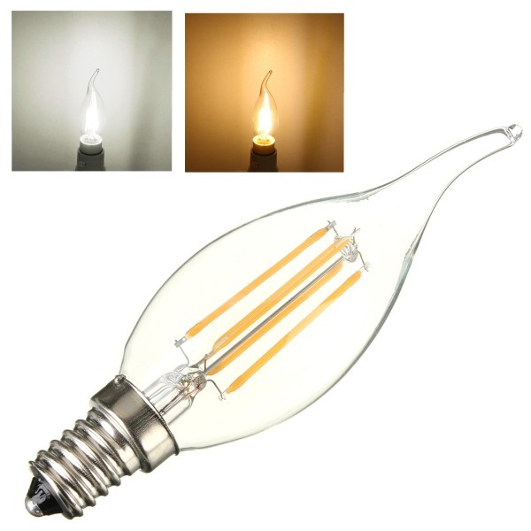 Lampada filamento led E14 luce fredda 4 W fiamma LED FILAMENT