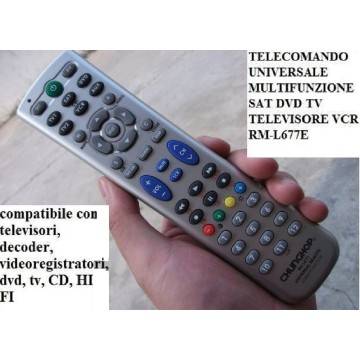 TELECOMANDO UNIVERSALE 6IN1 PER TELEVISORE TV DVB-T DIGITALE TERRESTRE SAT L677E
