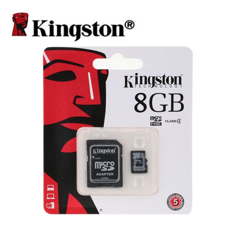 KINGSTON MICRO SD 8 GB MICROSD CLASSE 4 SDHC SCHEDA DI MEMORIA CARD SMARTPHONE