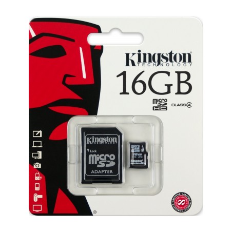 KINGSTON MICRO SD 16 GB MICROSD CLASSE 4 SDHC SCHEDA DI MEMORIA CARD SMARTPHONE